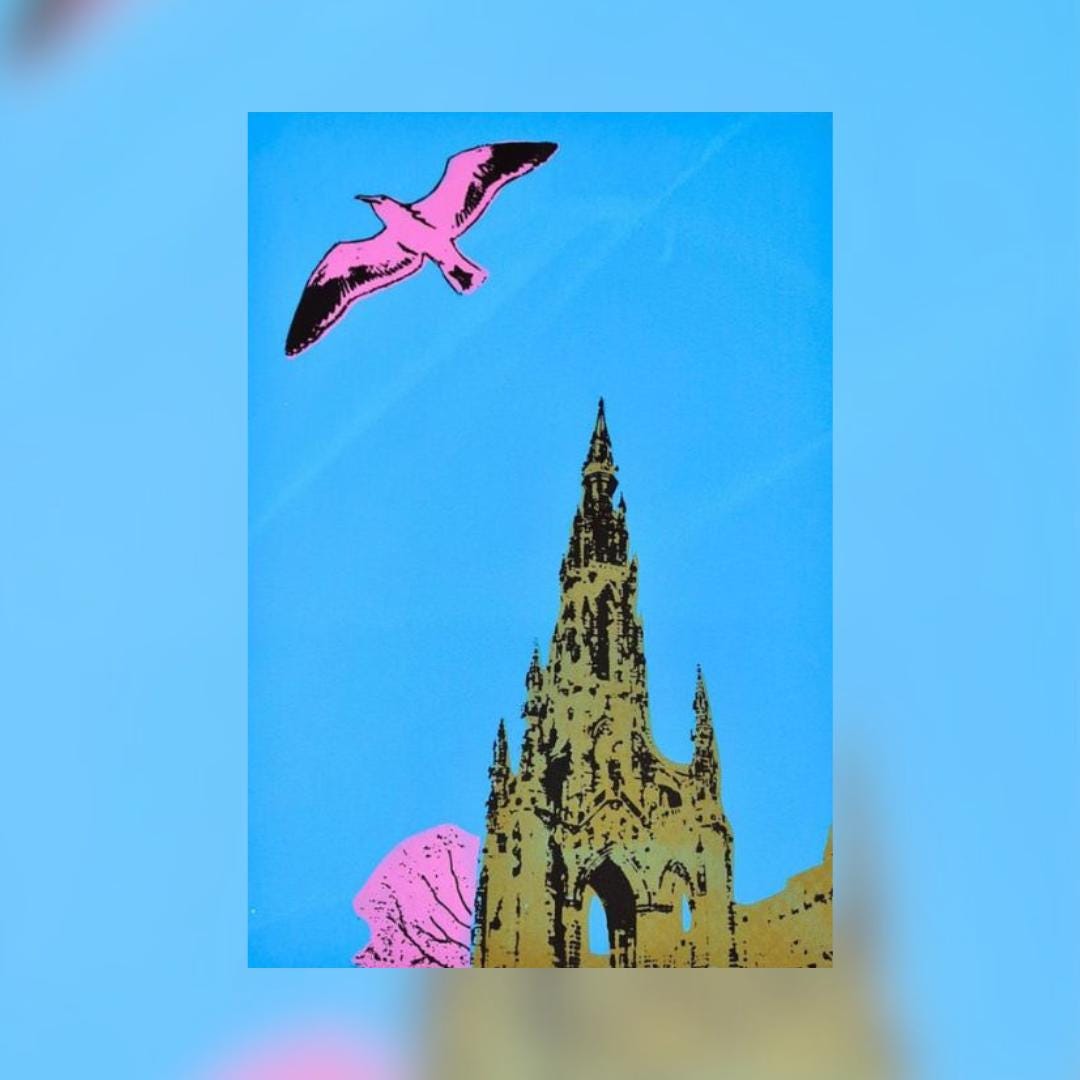 Scott Monument Edinburgh Tea Towel by Rob Stevenson