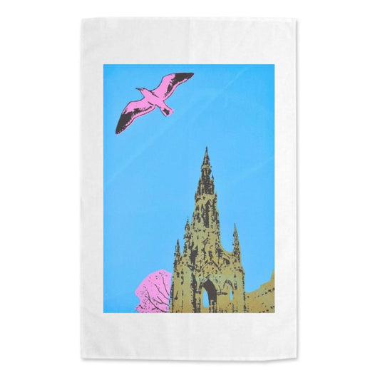 Scott Monument Edinburgh Tea Towel by Rob Stevenson