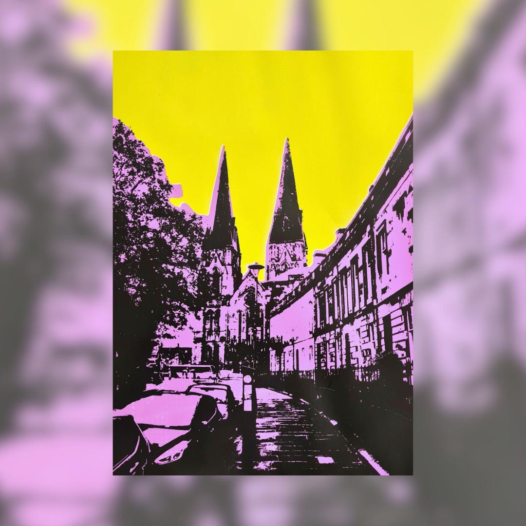 Saint Mary's Edinburgh Tea Towel by Rob Stevenson