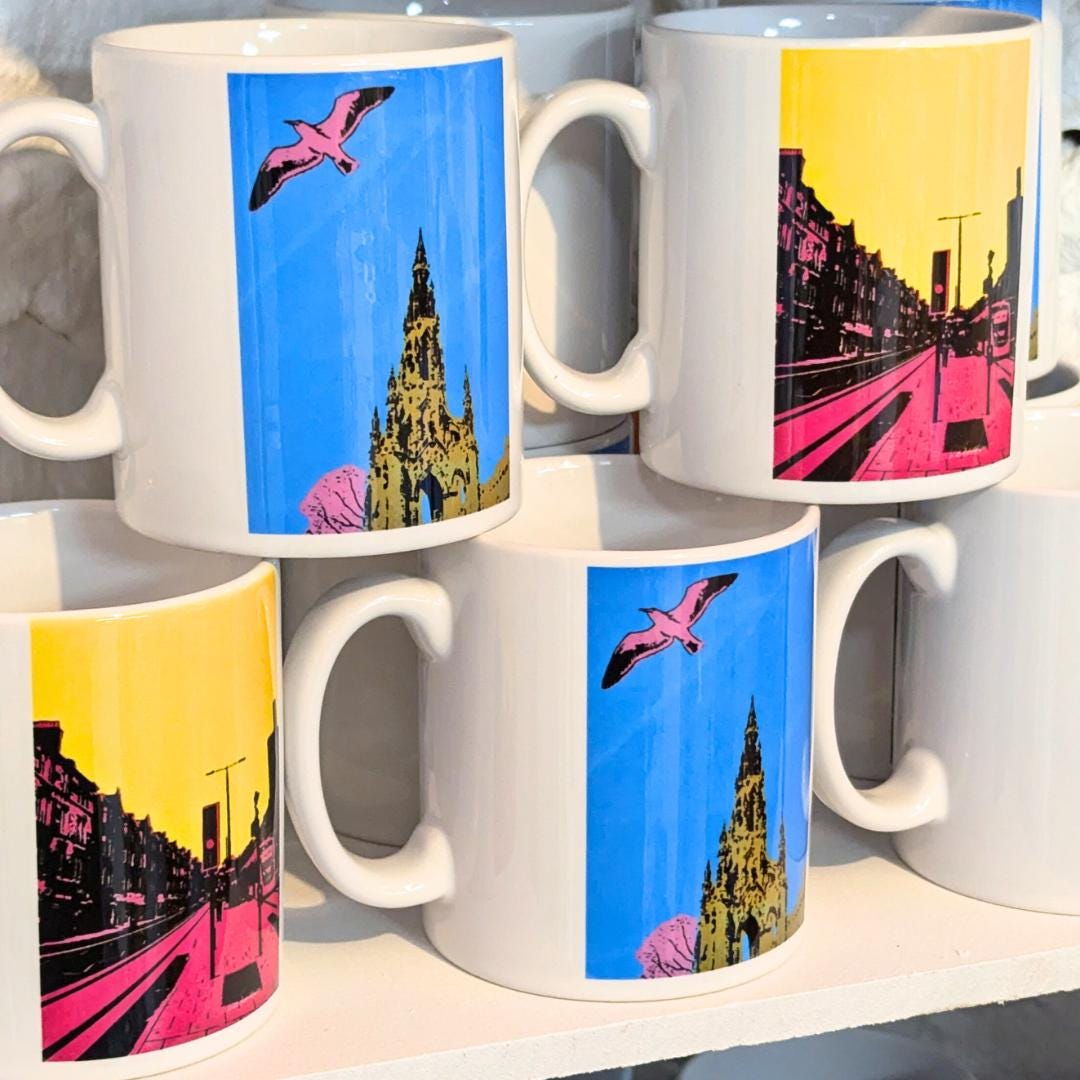 Old Smokey Edinburgh Mug by Rob Stevenson