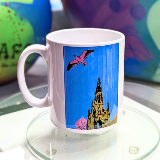 Scott Monument Edinburgh Mug by Rob Stevenson