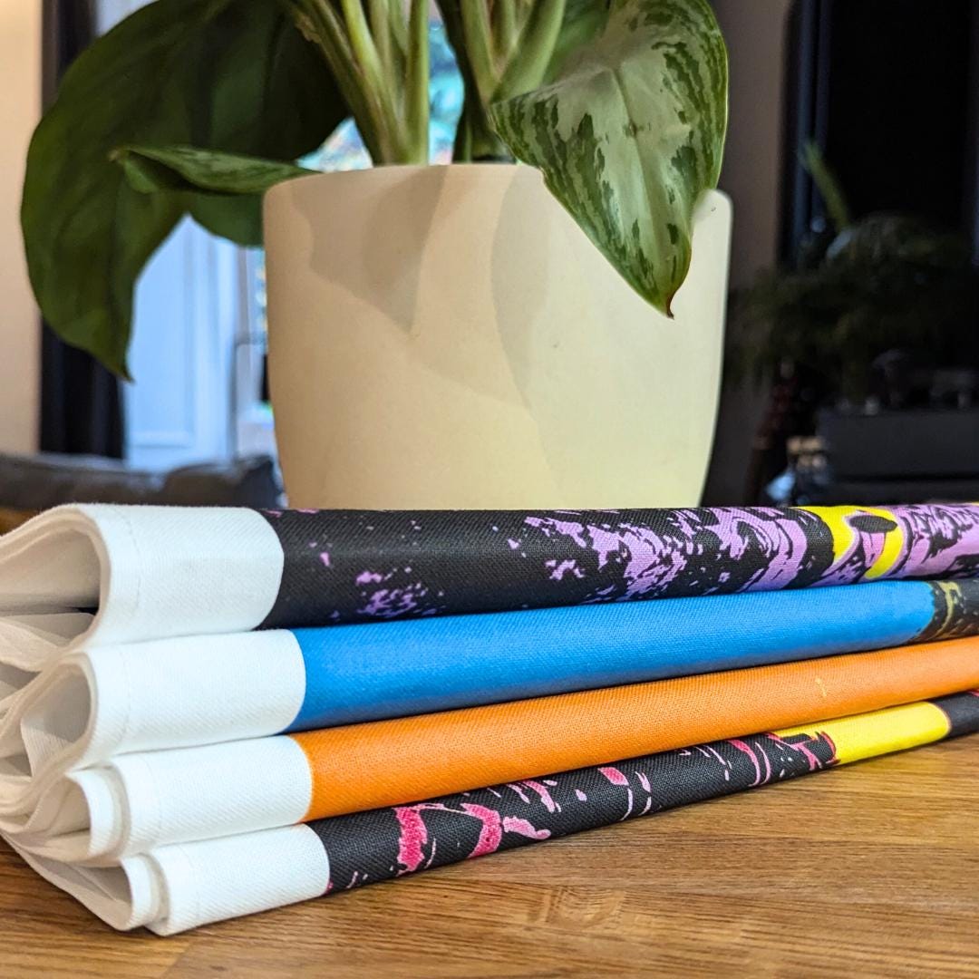 Old Smokey Edinburgh Tea Towel by Rob Stevenson